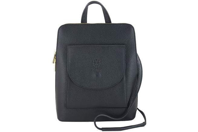 Kožený batoh / poštovní taška - Casual 2v1 - Červená