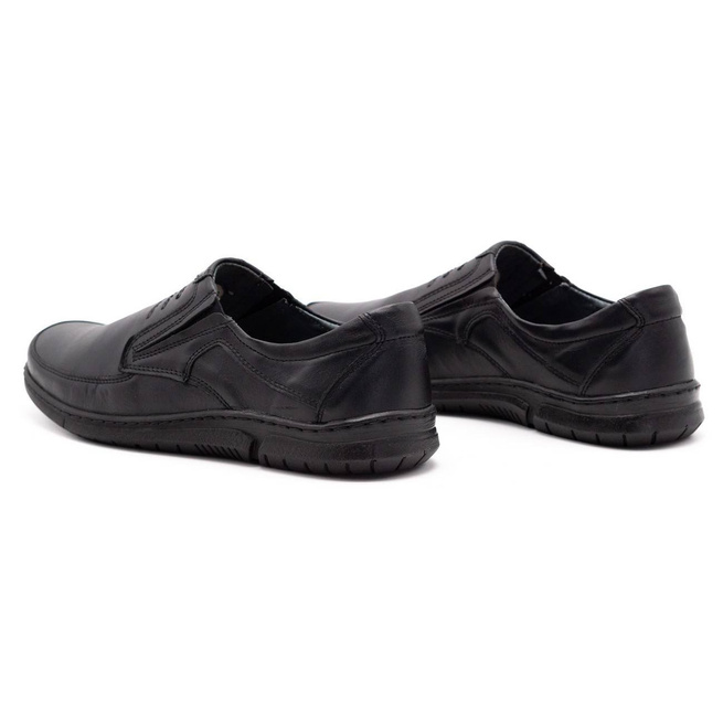 Buty męskie slip-on 7053 czarne