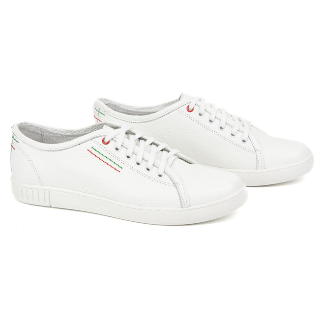 Polbut Kožené tenisky Pánské boty Model 2129 white