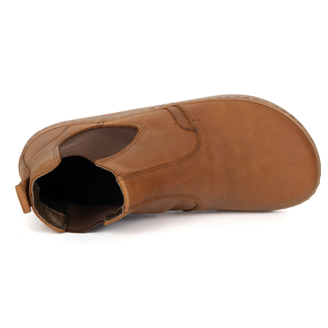 Buty męskie sztyblety barefoot skórzane Olivier 100KZ jasnobrązowe