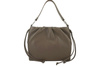 Włoska torebka marszczona na ramię - Beżowa ciemna