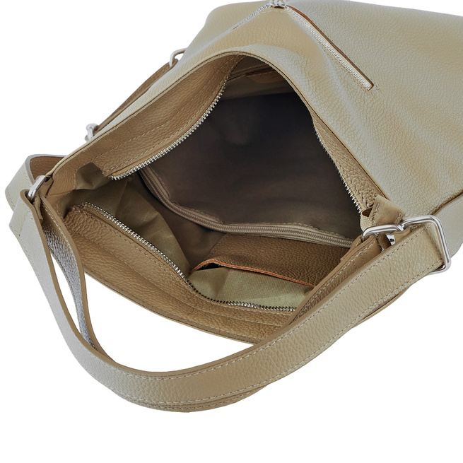 Semišová taška na záda - béžová