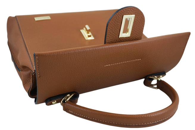 Kufr kožené kabelky - světle hnědý