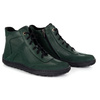 Damskie zimowe buty skórzane barefoot 1294 minimalistyczne zielone