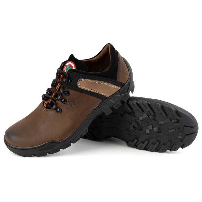 Pánské kožené trekové boty 311GT tmavě hnědé