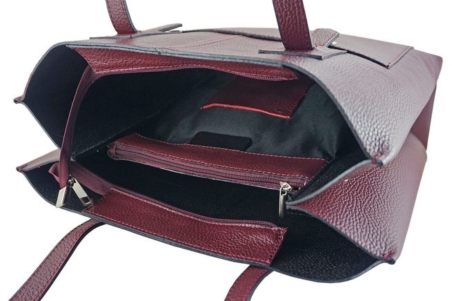 Módní velká městská kabelka A4 - šedá tmavá