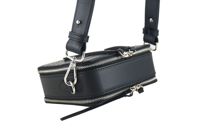 Listonoszka CROCO z szerokim paskiem - Beżowa ciemna