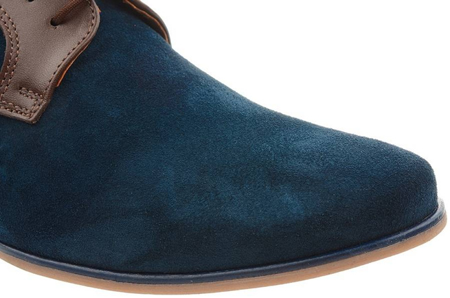 Buty męskie skórzane wizytowe 102 granatowe