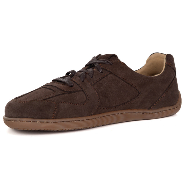 Buty BAREFOOT minimalistyczne skórzane 0796W welur brązowe