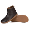 Buty Damskie botki barefoot skórzane ocieplane na zamek Olivier 202MP brązowe
