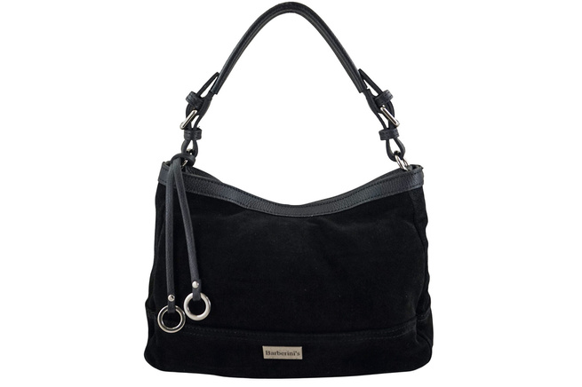 Klasická semišová kabelka Barberinis - černá