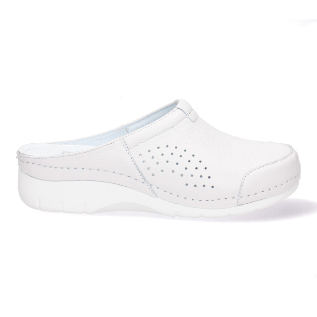 Dámské kožené žabky Pollonus white 5-1401-018