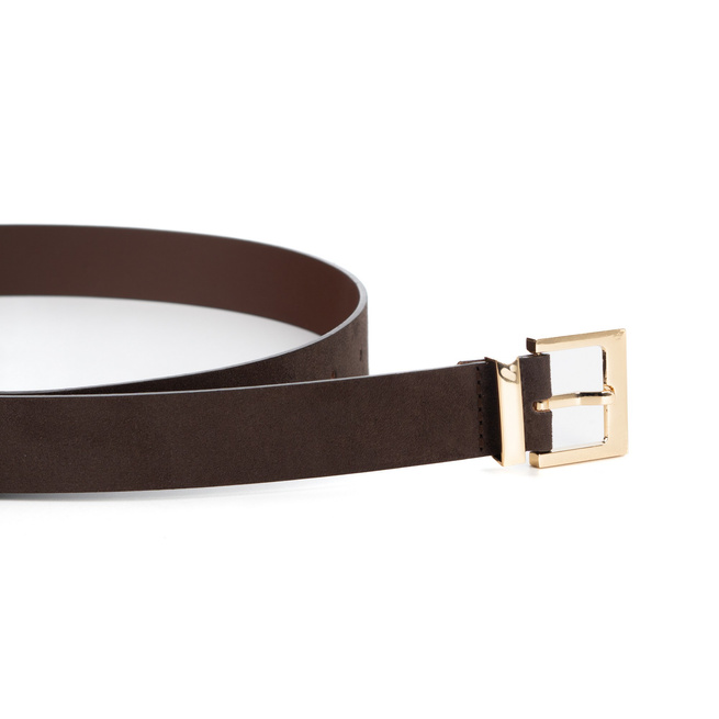 Dámský kožený opasek s italskou sponou 3.30 hnědý