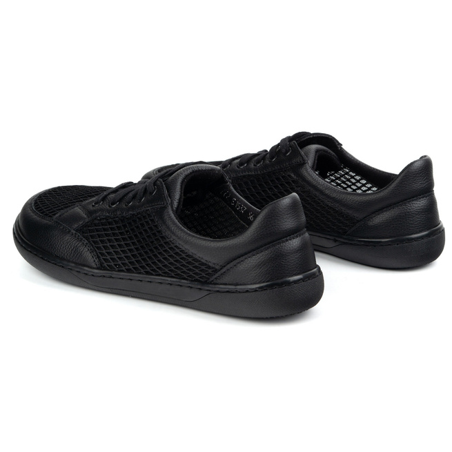 Dámská minimalistická kožená obuv barefoot 0772SW černá