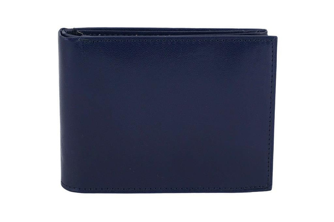 Portfel skórzany męski - Barberini's - Granatowy