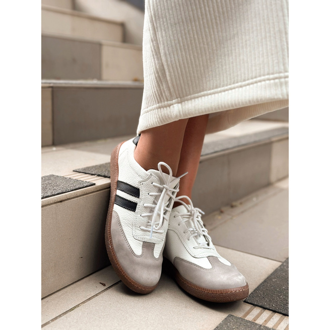 Dámské kožené polobotky STYLE 1259 white