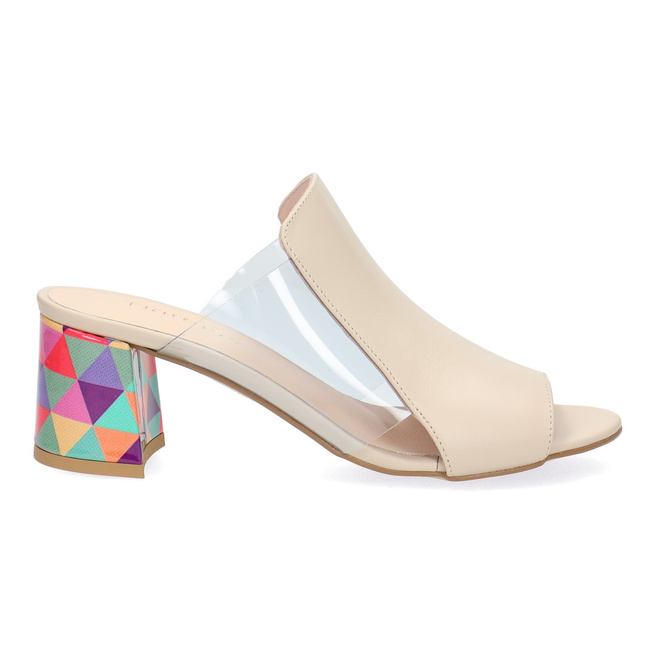 Kožené lodičky Damiss beige multicolor DS 811/2/A