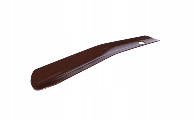 Mała Klasyczna Metalowa łyżka do butów krótka 17,5cm brązowa