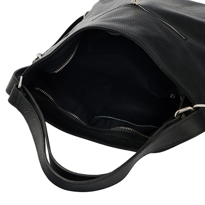 Batohová taška se semišem - černá