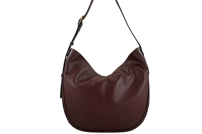 Velká semišová taška přes rameno - bordó