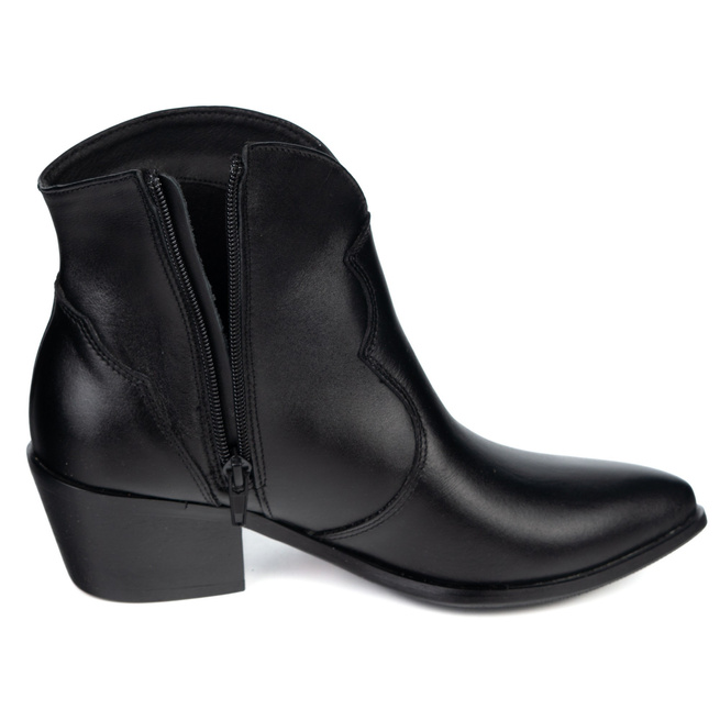 Butdam KW-1 dámské kožené kovbojské boty hnědé