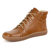 Damskie minimalistyczne buty skórzane zimowe barefoot 1293 rude