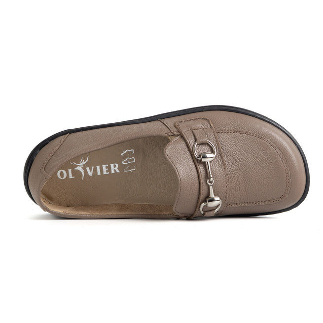 Barefoot damskie mokasyny skórzane minimalistyczne 1288AR cappuccino