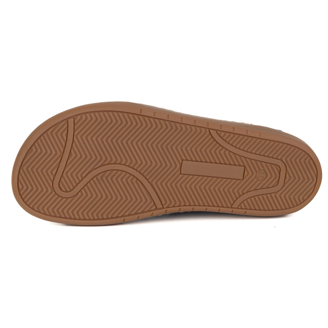 Damskie buty barefoot sztyblety z zamkiem ocieplane 1297 czekoladowy brąz