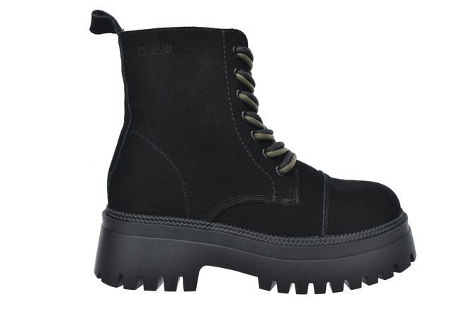 Dámské zateplené kožené boty Big Star SS274526 černé