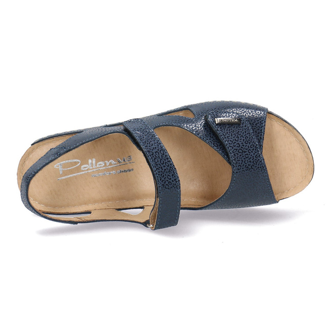 Dámské kožené sandály na suchý zip Pollonus navy blue puma 5-0994-005