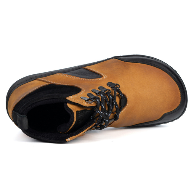 Dámské kožené zimní boty barefoot Z-B05 černé