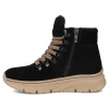 Dámské kožené boty DBT7290 BK black nubuk s platformou