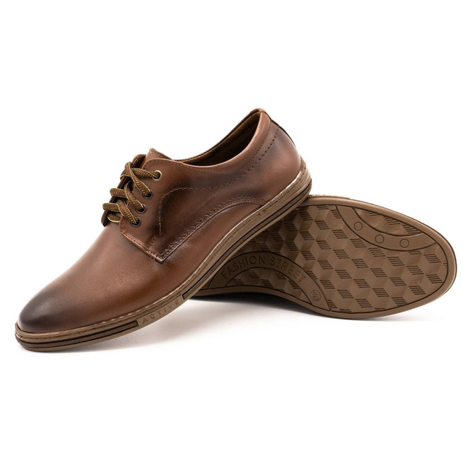 Skórzane buty męskie 295LU brązowe
