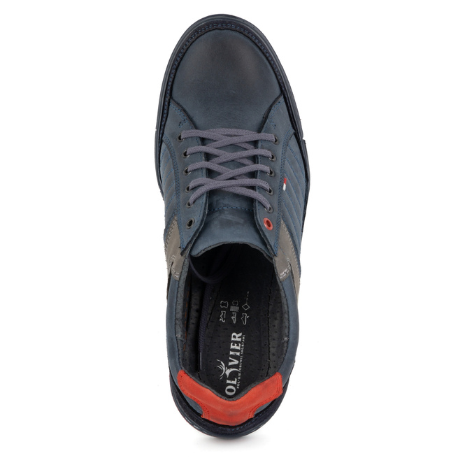 Pánská kožená obuv Olivier 236GT navy blue