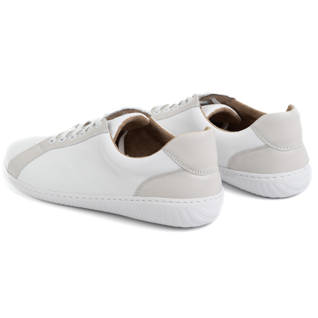 Pánské barefoot minimalistické kožené boty 0741W white