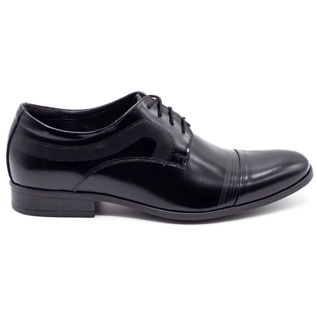 Buty skórzane męskie wizytowe JR 181 czarne