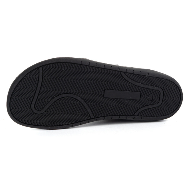 Dámské minimalistické kožené zimní boty barefoot model 1293 černé s etnickým vzorem chrpy