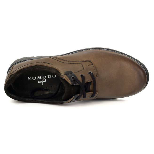 Buty męskie skórzane casual KOMODO 879 oliwka