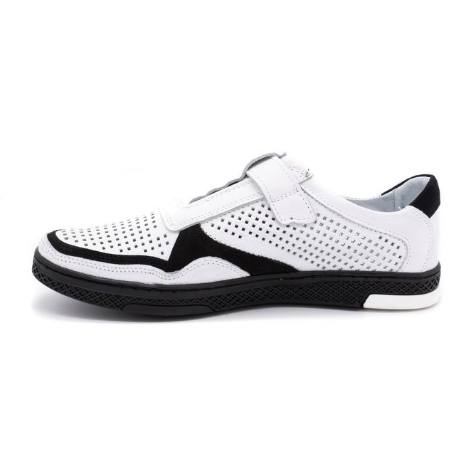 Pánská ležérní kožená obuv 2102L bílá