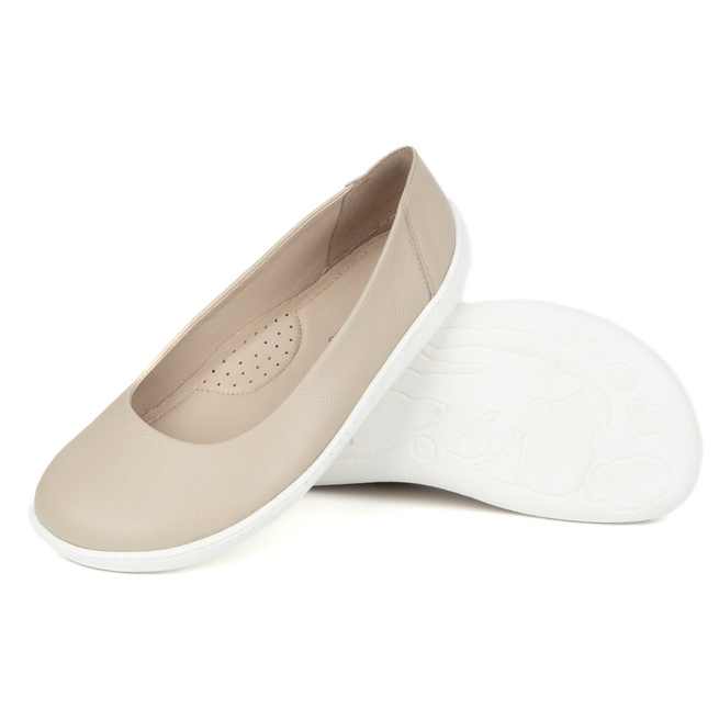 BAREFOOT Dámské minimalistické nazouvací lodičky 1771POL beige