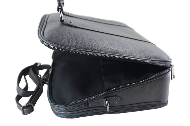 Dámská kožená aktovka - Barberini's - tmavě šedá