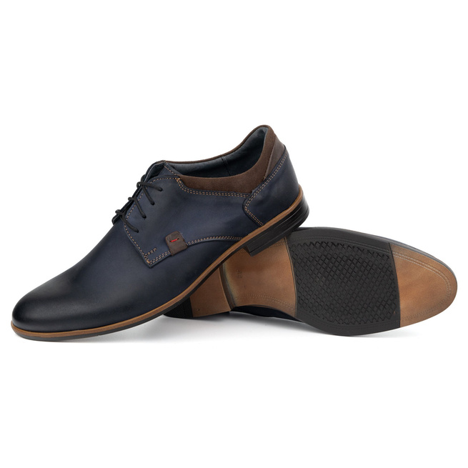 Olivier 263GT kožené společenské boty námořnická modř