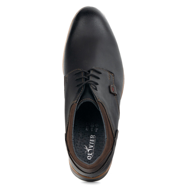 Olivier 263GT kožené společenské boty černé