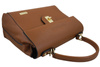 Kufr kožené kabelky - světle hnědý