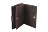Skórzany portfel klasyczny - Barberini's - Brązowy ciemny 