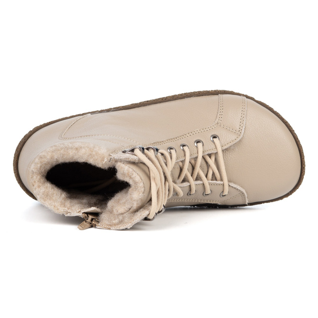 Dámské barefoot boty zateplené merino vlnou 0769W beige 