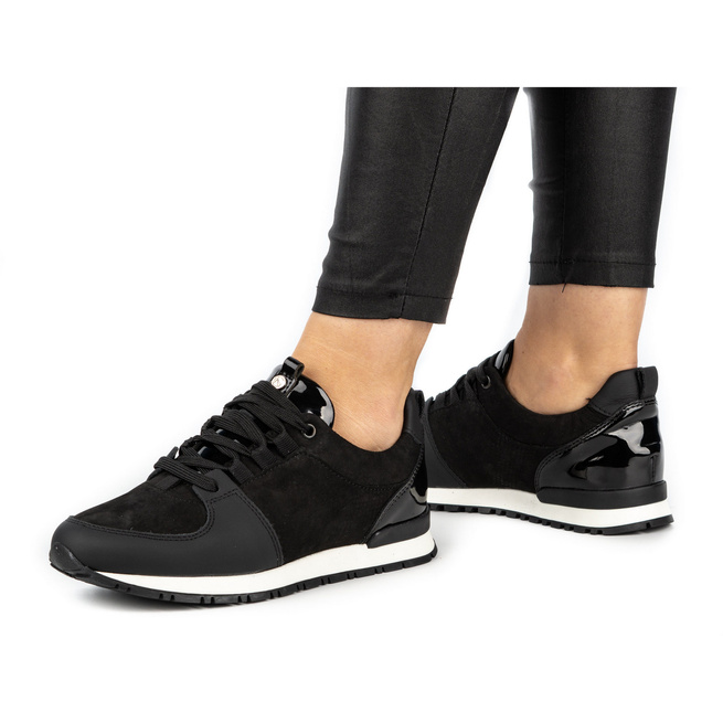 Dámská sportovní obuv kožená creepers 05-0784-11 černá