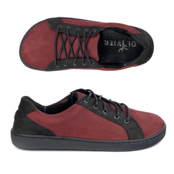 Buty skórzane damskie JOKER 910j bordowe