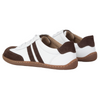 Buty BAREFOOT damskie skórzane minimalistyczne 1287 białe z brązowym nubukiem sneakersy