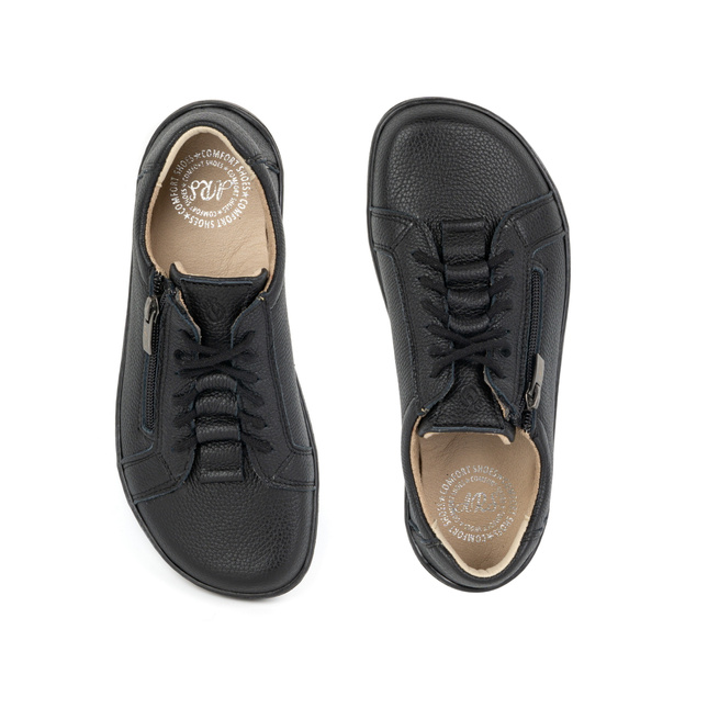 Dámské kožené minimalistické boty barefoot 1242 black